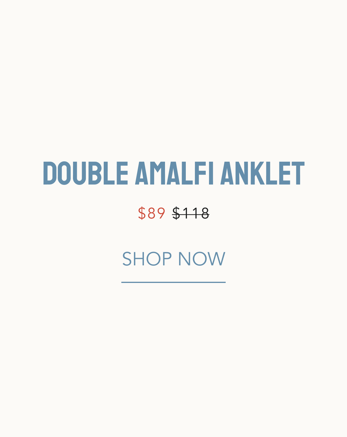 double amalfi anklet on sale