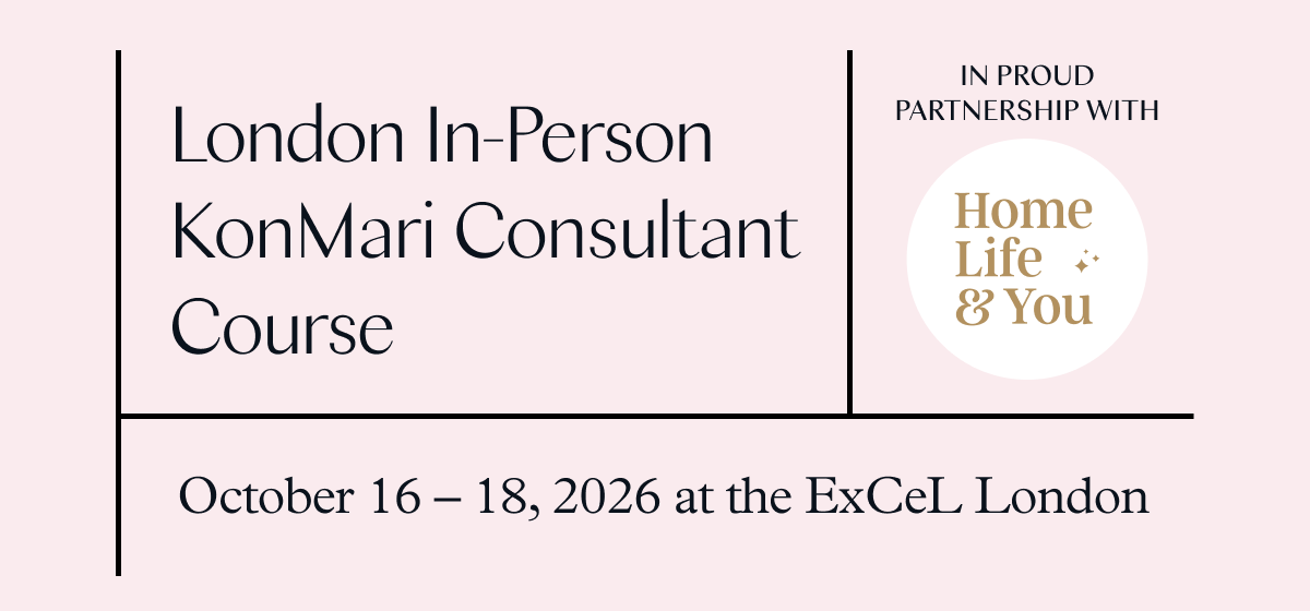 London In-Person KonMari Consultant Course (October 16-18, 2026 at the ExCeL London)