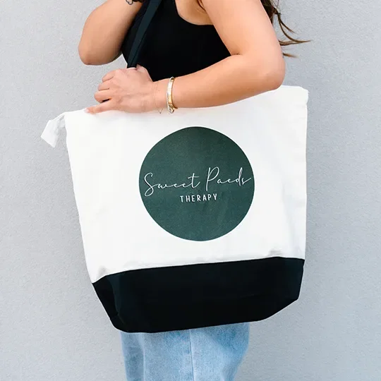 VistaPrint Large Zipped Tote Bag