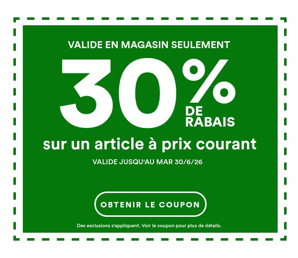 Coupon illustré – Cliquez ici pour obtenir votre coupon – Des exclusions s’appliquent. Voir le coupon pour obtenir des détails.