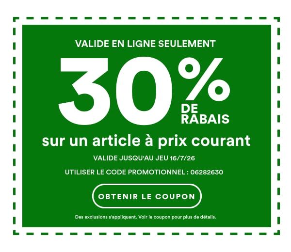 Coupon illustré – Cliquez ici pour obtenir votre coupon – Des exclusions s’appliquent. Voir le coupon pour obtenir des détails.