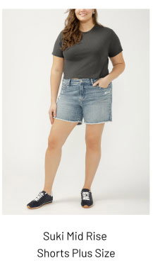 Suki Mid Rise Shorts Plus Size