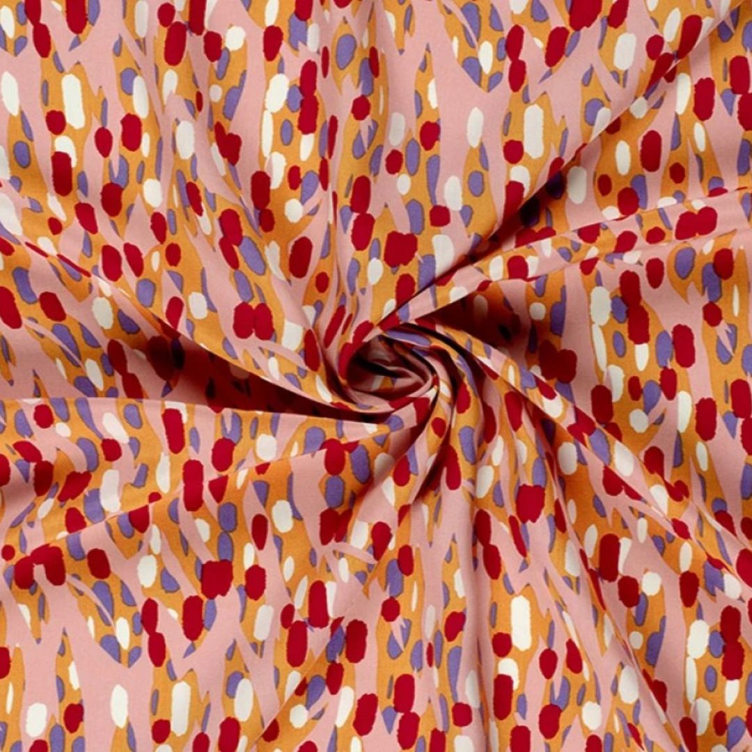 Deadstock Viscose Poplin Fabric Pink