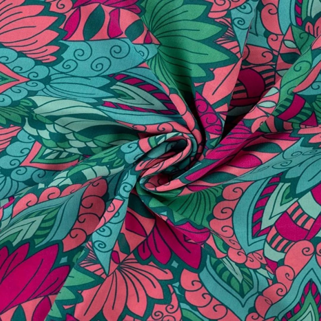Deadstock Viscose Poplin Fabric Cerise
