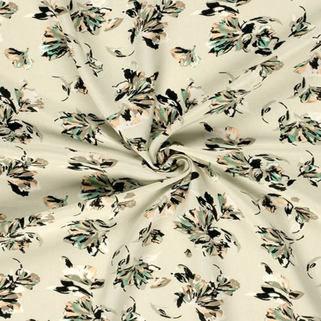 Deadstock Viscose Poplin Fabric Beige