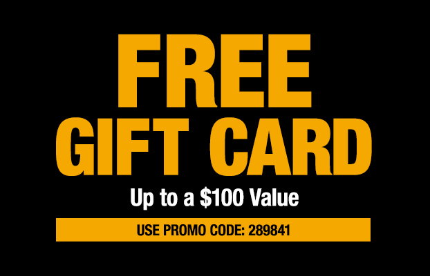 Free Gift Card, Up to $100 Value