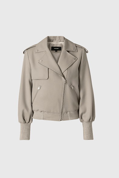 PONY Wool Gabardine Moto Jacket