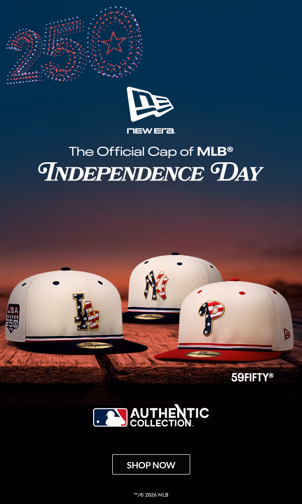 Stitched into every generation, The Official 2026 MLB Independence Day Collection from New Era