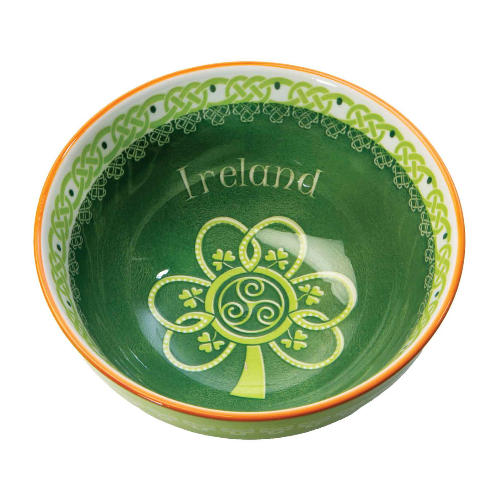 Image of Irish Shamrock Spiral Bowl