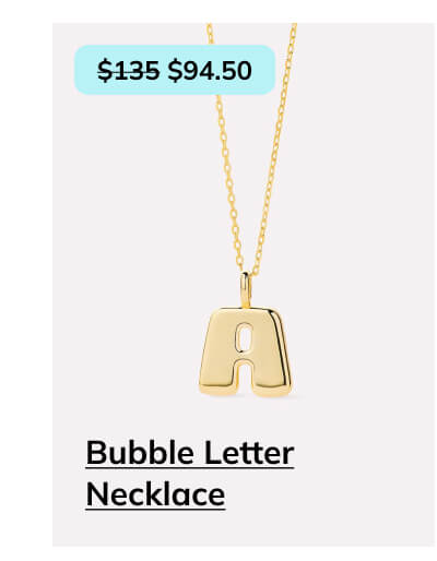 Bubble Letter Necklace
