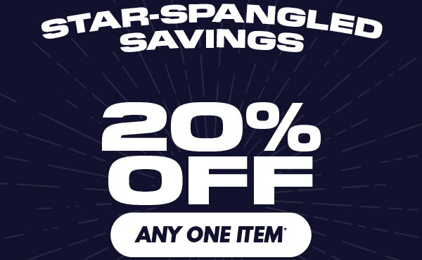Save 20% OFF one item!