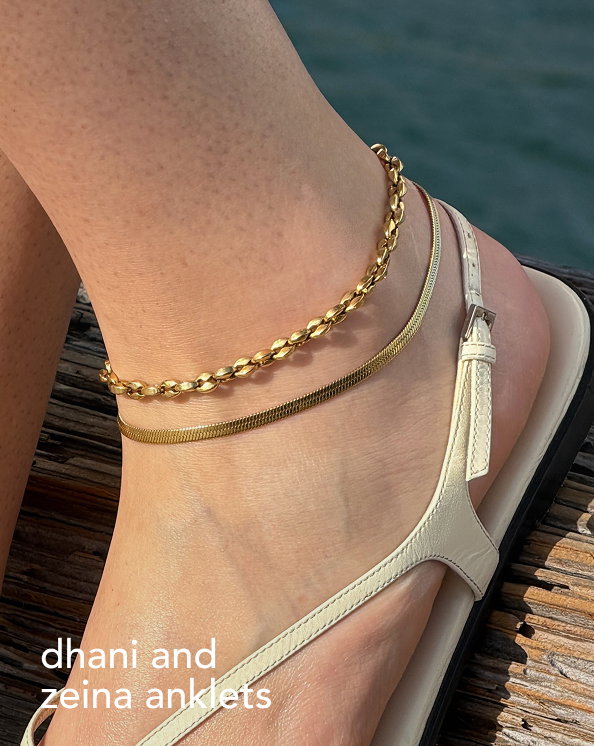 dhani and zeina anklets on sale summer