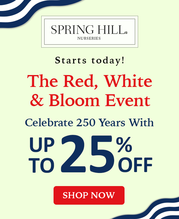 The Red, White & Bloom Event—Save up to 25% Sitewide!