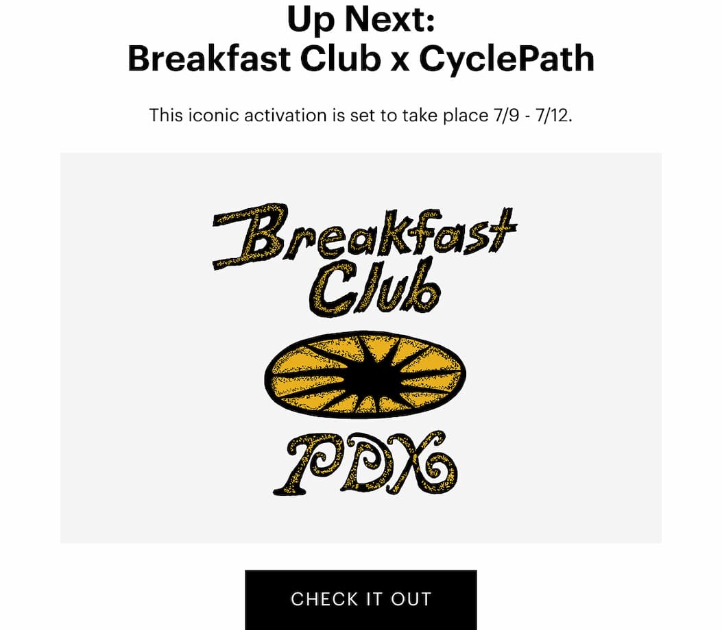 Up Next: Breakfast Club x Cyclepath