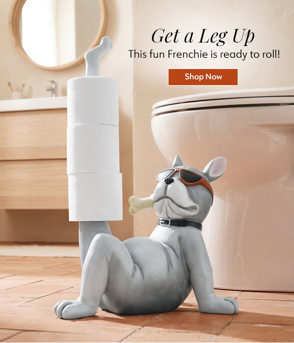 Get a Leg Up! This fun Frenchie is ready to roll! 