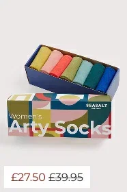 Gift Box of 7 Women's Arty Socks Plain
