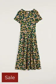 Veronica Short Sleeve Midi Dress in GOTS-Certified Organic Cotton