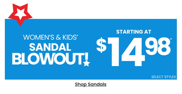 Women's & Kids' Sandal Blowout starting at $14.98 