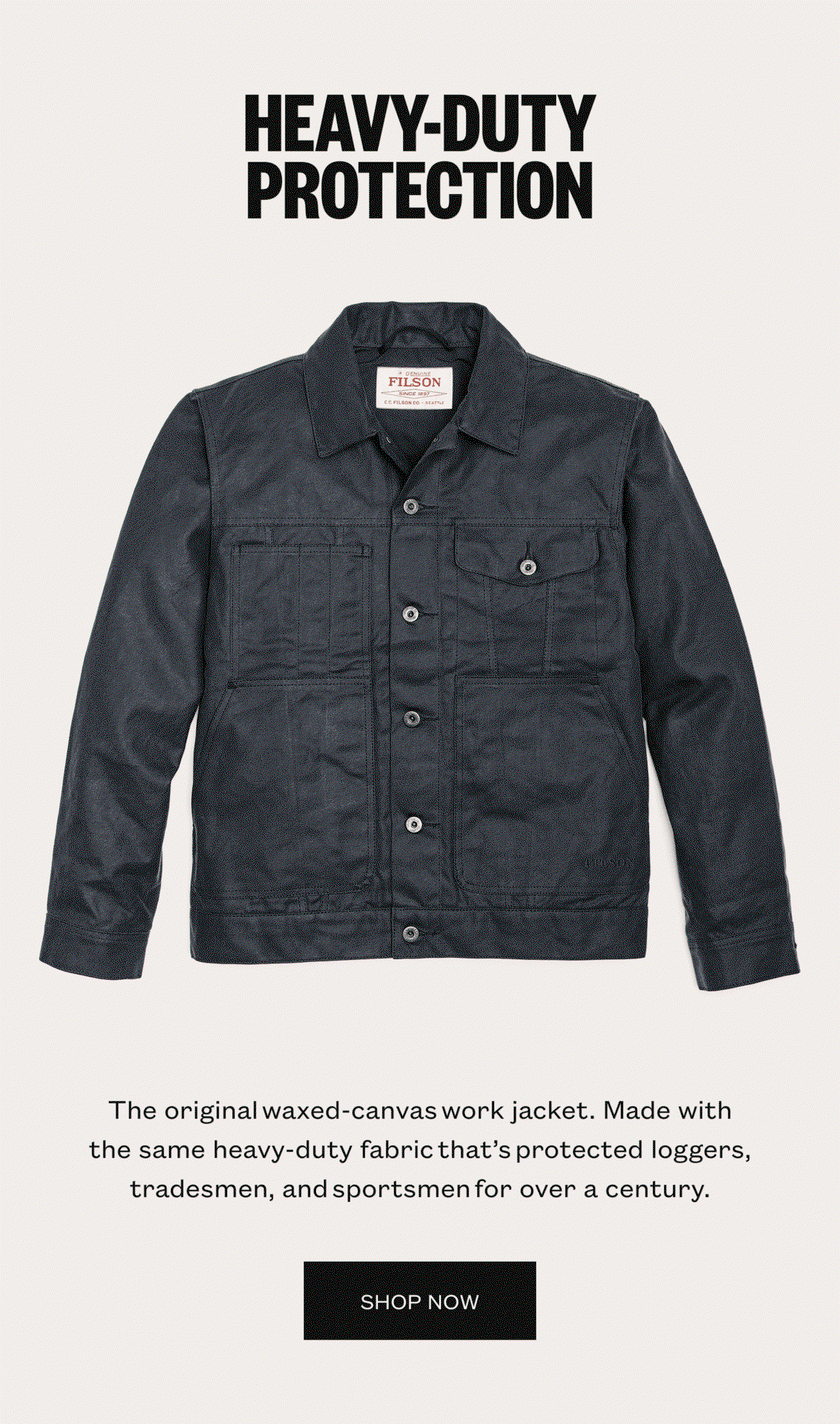 Tin Cloth Short Lined Cruiser Jacket