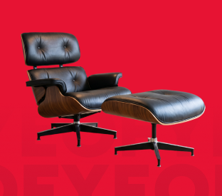Matt Blatt Eames Premium Replica Leather Lounge Chair and Ottoman Product Image