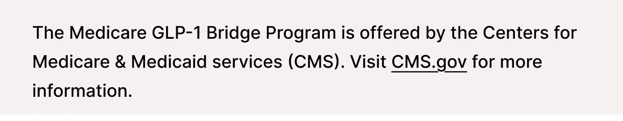 The Medicare GLP-1 Bridge program
