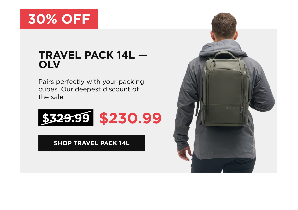 Travel Pack 14L — OLV  [SHOP TRAVEL PACK 14L]
