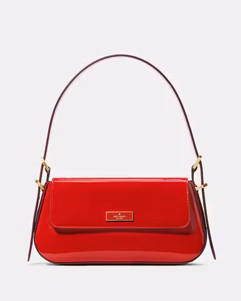 Bridget Shiny Leather Small Flap Shoulder