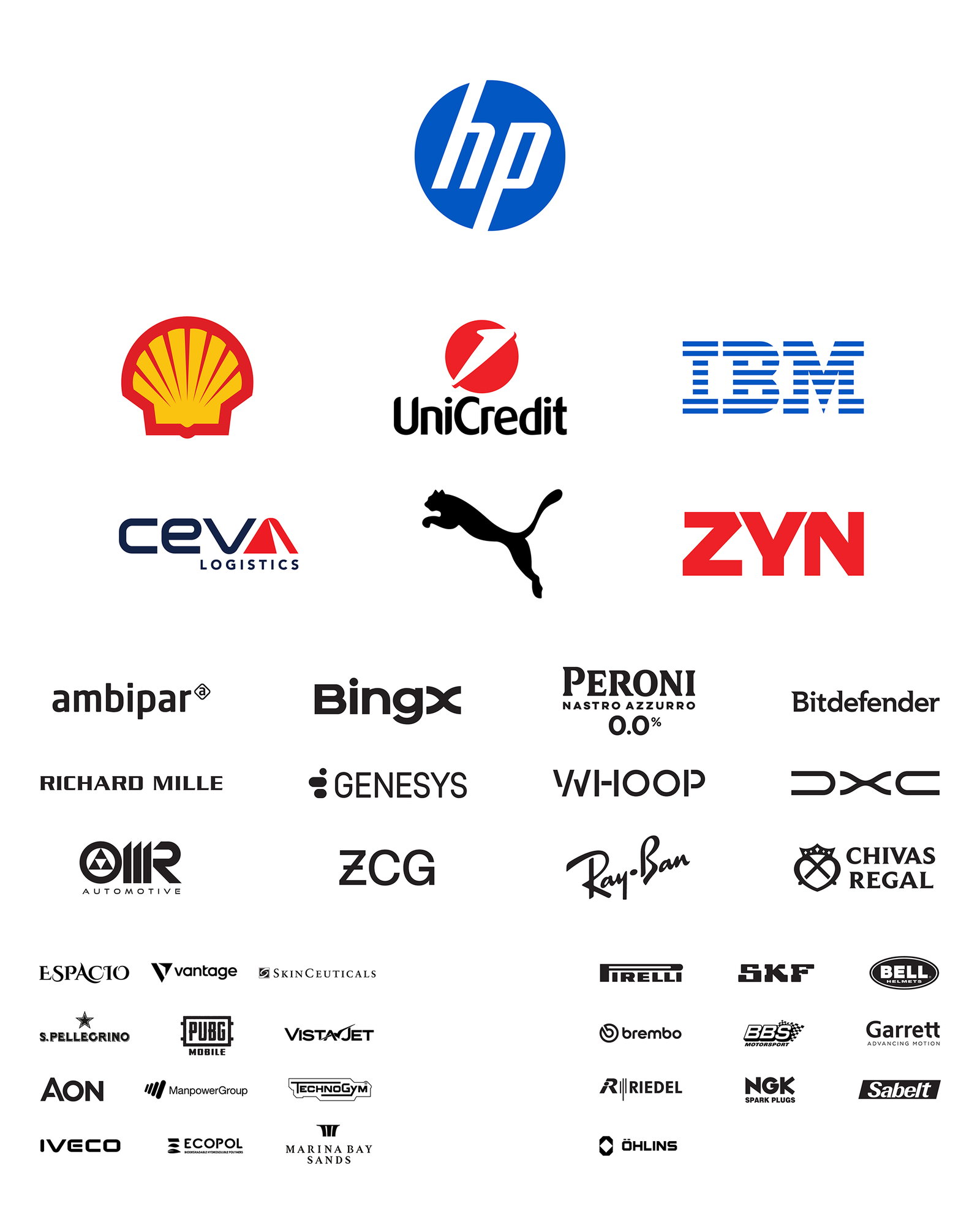 All Sponsors of Scuderia Ferrari HP