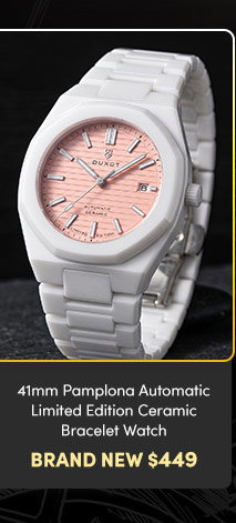 DX-2078-11 DUXOT | Men's 41mm Pamplona Automatic Lmt Ed Ceramic Bracelet Watch