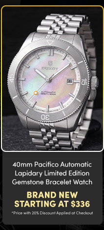 DX-2076-22  DUXOT | Men's 40mm Pacifico Automatic Lapidary Lmt Ed Gemstone Bracelet Watch