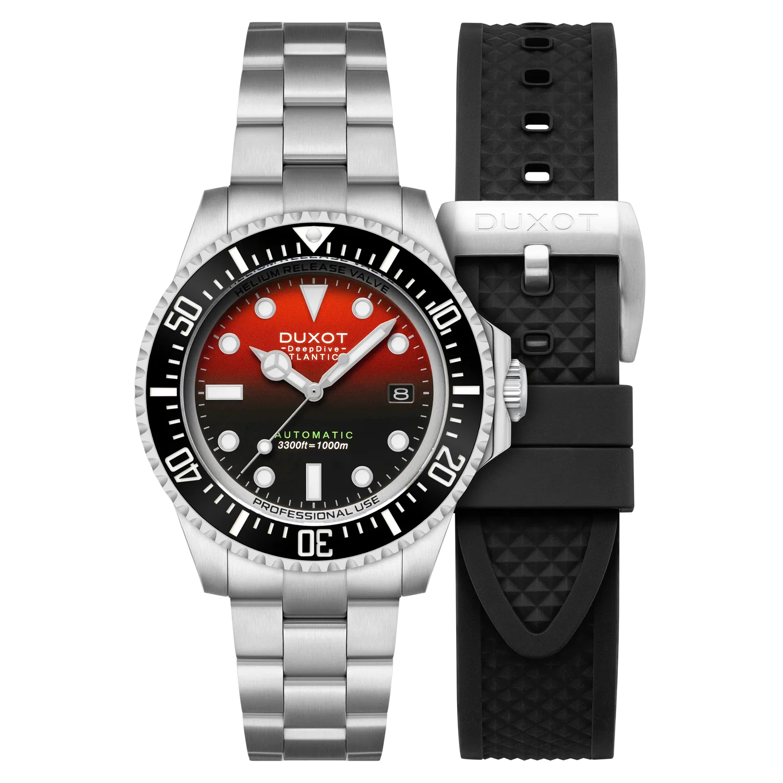 Image of Duxot Men's 44mm Atlantica Deep Diver Automatic Lmt Ed Interchangeable Bracelet Watch