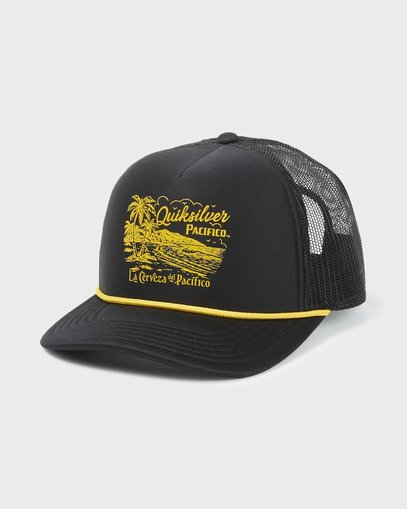 Image of Pacifico Coastal Paradise Trucker Hat - Black