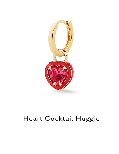 Heart Cocktail Huggie