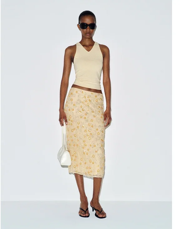 Helen Low Waist Midi Skirt