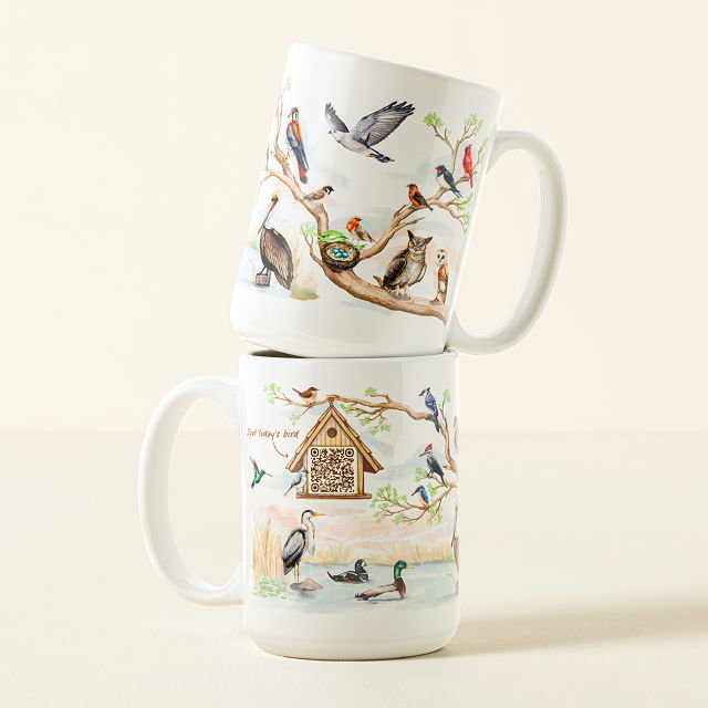 Birdwatcher Interactive QR Mug