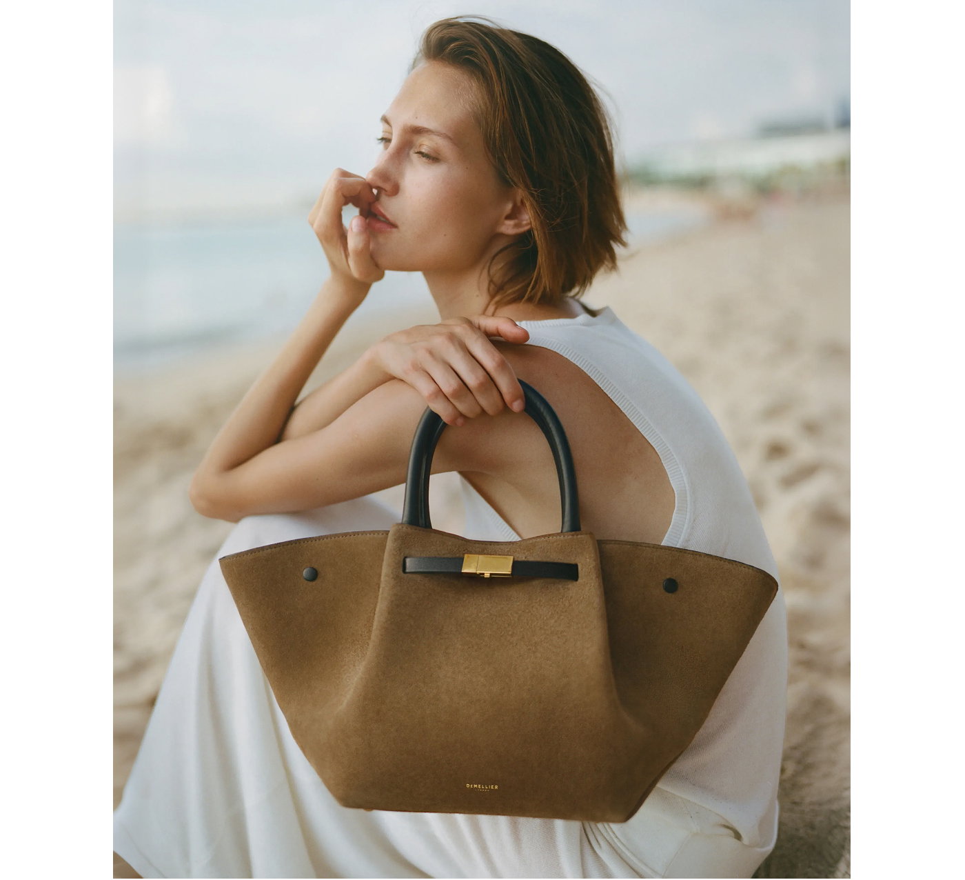 the midi new york tobacco suede