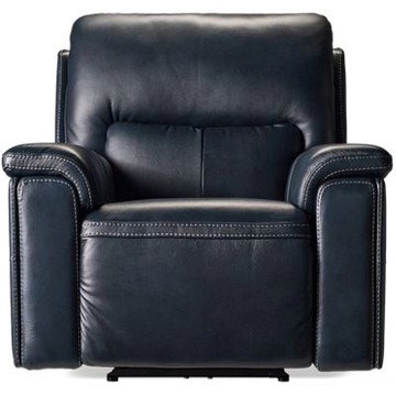Movie Time Leather Power Recliner - Tilt Power Headrest - Immersive Sound - Lumbar Support - Massage