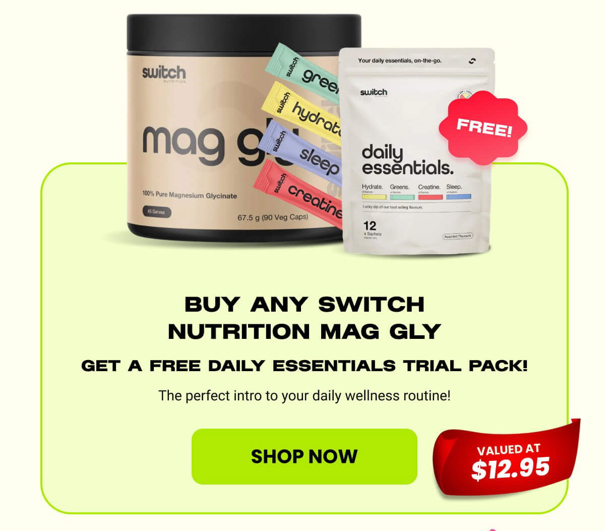Buy any Switch Nutrition Mag Gly | SHOP NOW 
