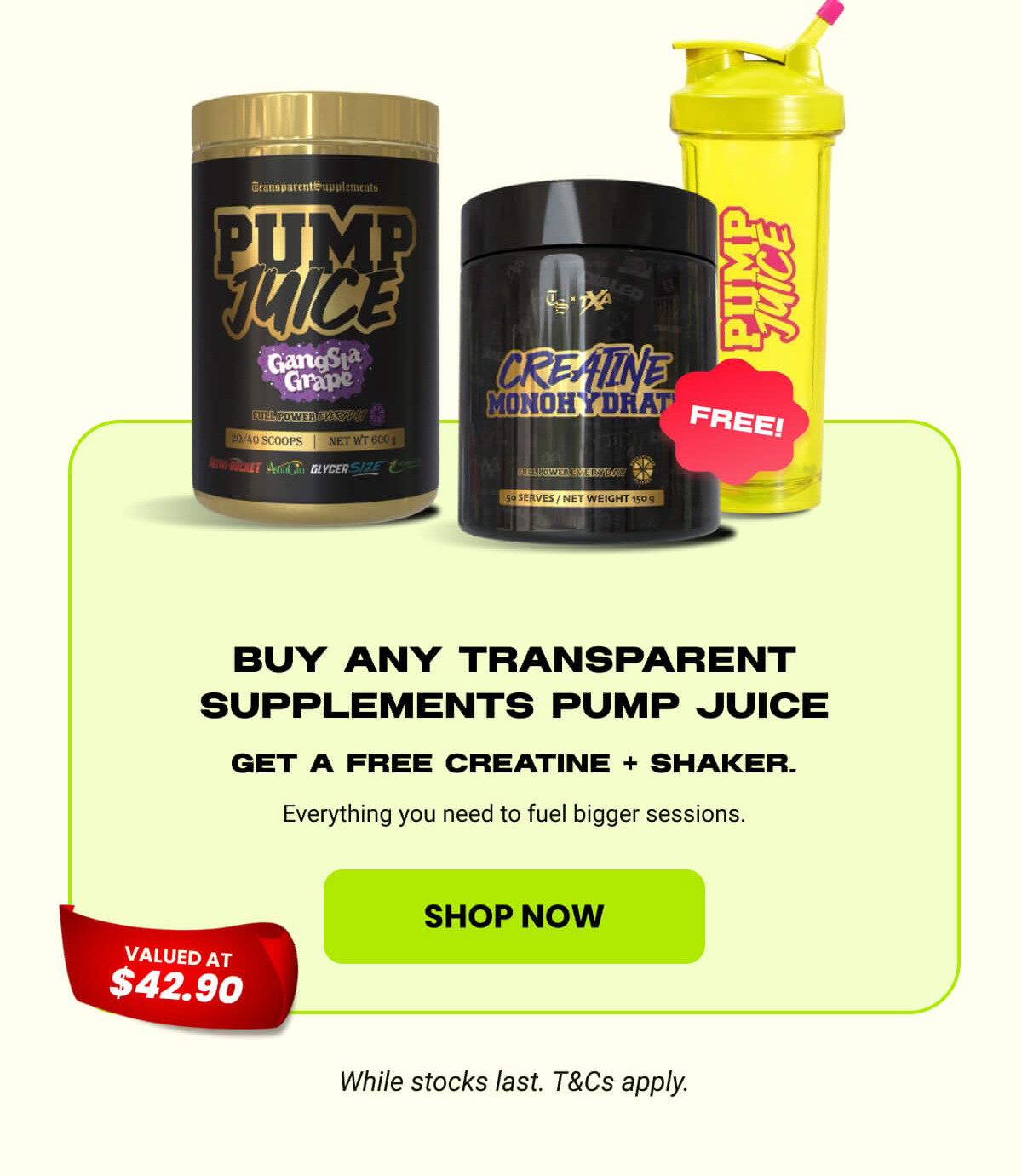 Buy any Transparent Supplements Pump Juice | SHOP NOW 