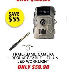 Trail/Game Camera + Rechargeable Lithium LED Worklight