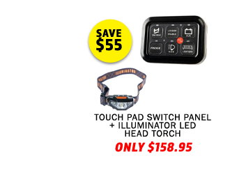 Touch Pad Switch Panel + Illuminator LED Head Torch