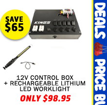 12V Control Box + Rechargeable Lithium LED Worklight