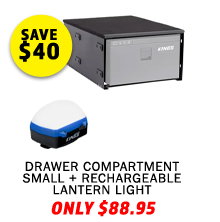 Drawer Compartment Small + Rechargeable Lantern Light