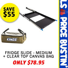 Fridge Slide - Medium + Clear Top Canvas Bag 
