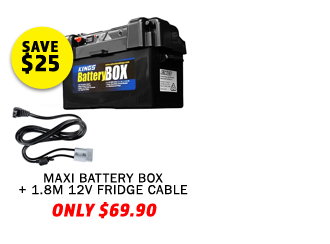 Maxi Battery Box + 1.8m 12v Fridge Cable
