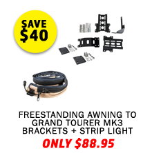 Freestanding Awning to Grand Tourer MK3 Brackets + Strip Light