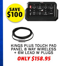 Plus Touch Pad Panel 8 Way Wireless + 6M LEAD W PLUGS