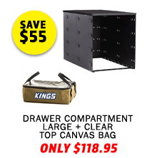 Drawer Compartment Large + Clear Top Canvas Bag
