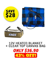 12V Heated Blanket + Clear Top Canvas Bag
