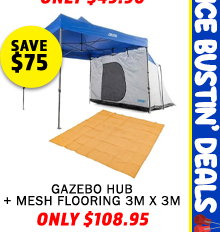 Gazebo Hub + Mesh Flooring 3m x 3m